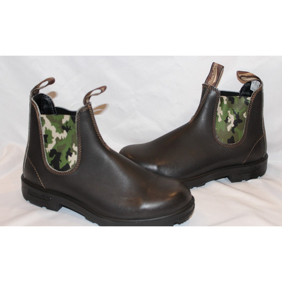 Blundstone 2301 Men's Low Heel Chelsea Boots US 10.5 BROWN GREEN CAMO NIB - Picture 2 of 6